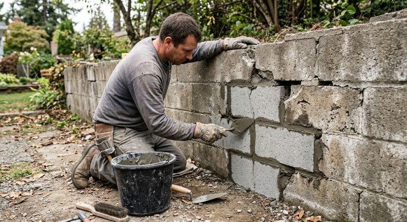 Block Wall Repair in Oakwood, GA