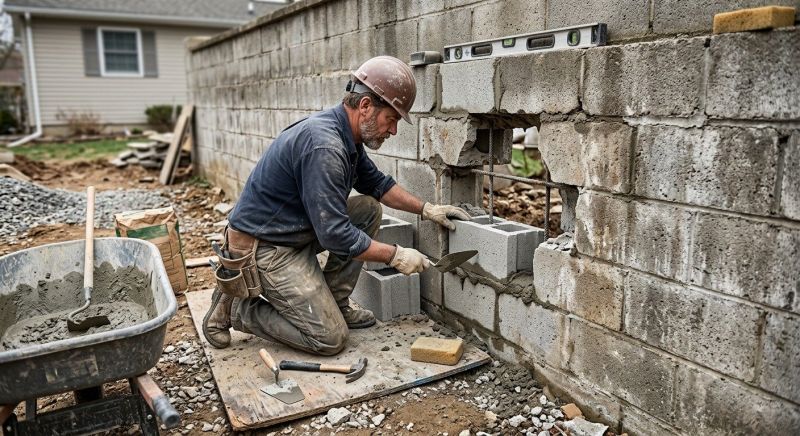 Block Wall Repair in Walton County, GA
