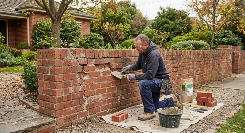 Brick Fence Repair in Suwanee, GA
