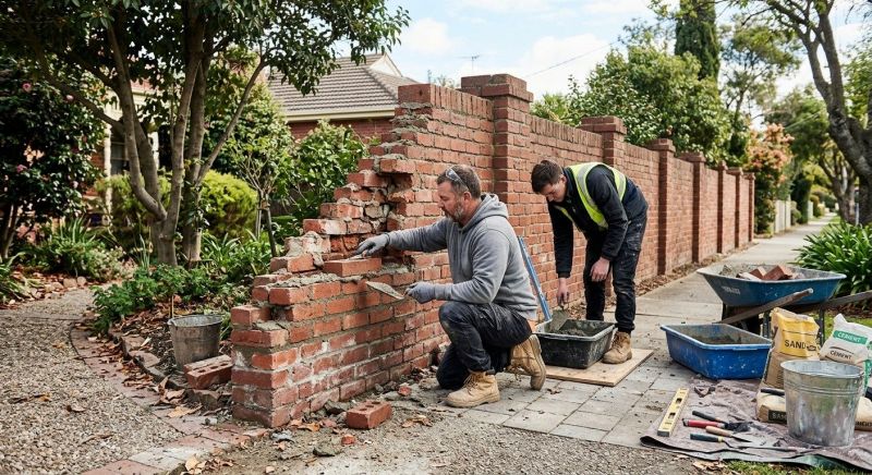 Brick Fence Repair in Suwanee, GA