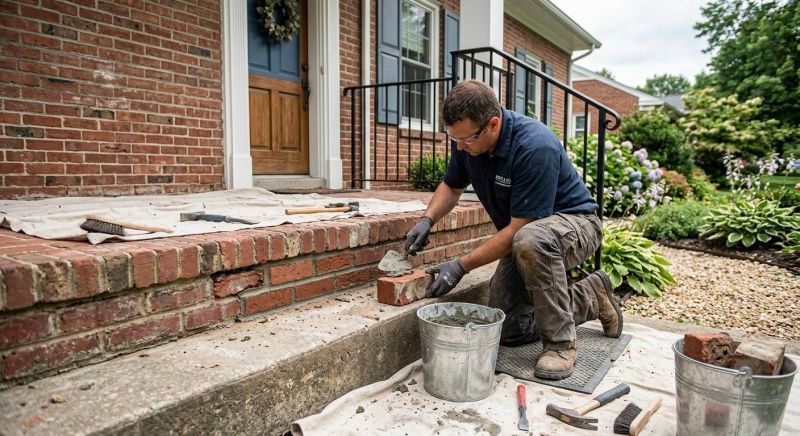 Brick Stairs Repair in Hall County, GA