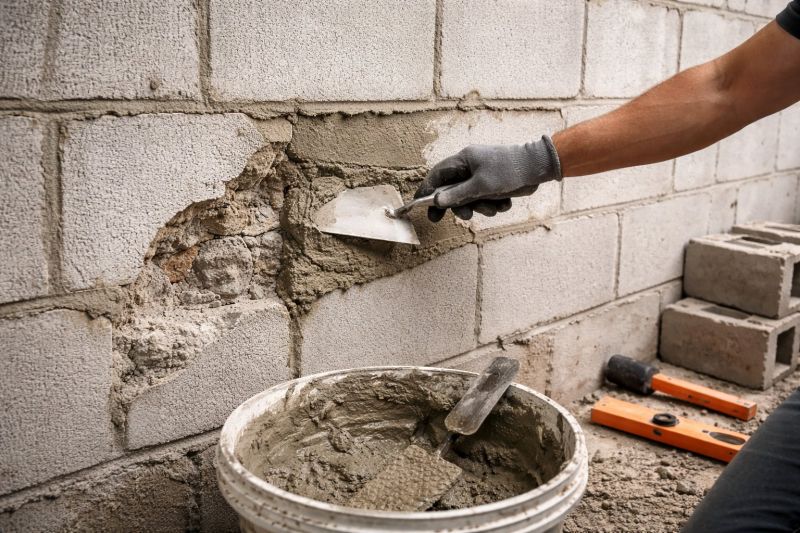 Cinder Block Wall Repair in Buford, GA