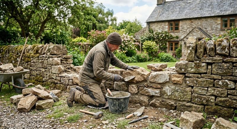 Stone Wall Repair in Gainesville, GA