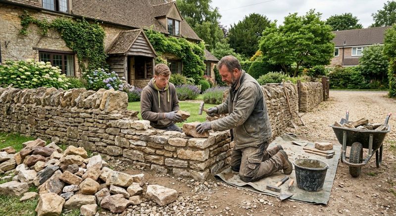 Stone Wall Repair in Hoschton, GA